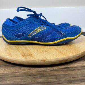 Tony Little Cheeks Barefoot Trainers Womens 8 Blue Yellow Good Minimalist Shoes